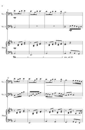 The Skye Boat Song – Cello (or Viola/Cello) Duet with Piano Accompaniment