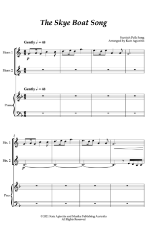 The Skye Boat Song – Horn Duet with Piano Accompaniment