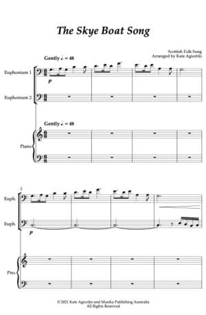 The Skye Boat Song – Euphonium Duet with Piano Accompaniment