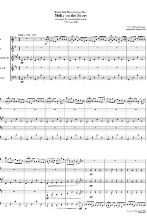 Grainger: Molly On The Shore (arr. for wind quintet) [score with parts]