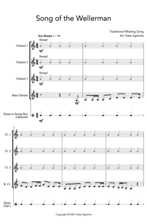 Song of the Wellerman – for Clarinet Quartet