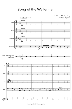 Song of the Wellerman – for Woodwind Quartet