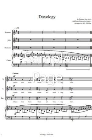Doxology – SAB Choir with Piano Accompaniment