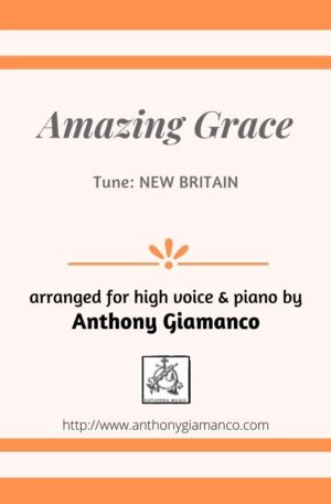 AMAZING GRACE – High voice and piano
