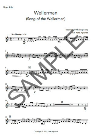 Wellerman – Instrumental Solo with Play-Along Accompaniment Track – for Trumpet, Trombone or Horn