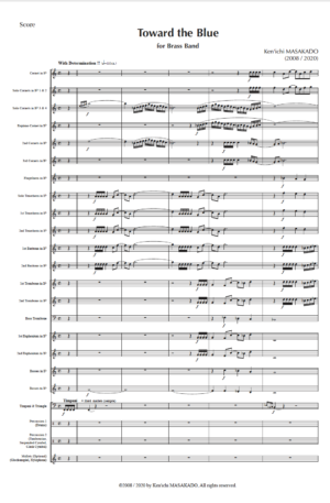 Toward the Blue, for Brass Band (Score)