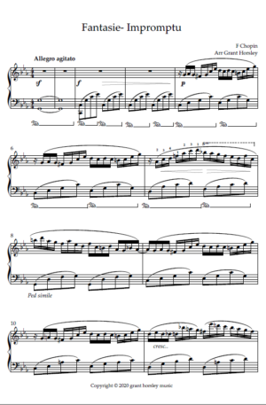 “Fantasie-Impromptu” F. Chopin. Piano solo Simplified version