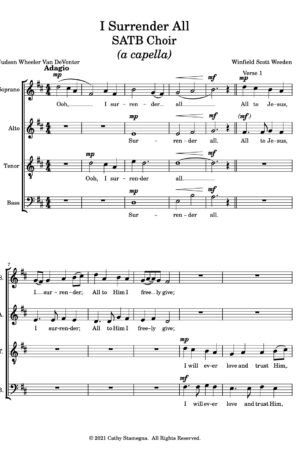 I Surrender All (SATB Choir) – a capella