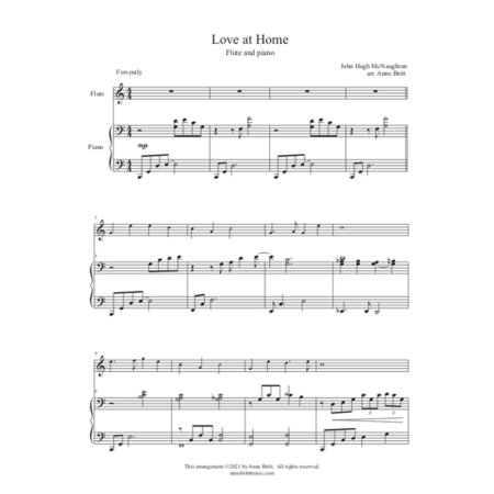 loveathome flutepiano score