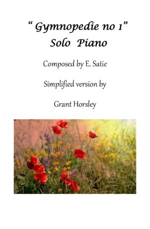 Gymnopedie no 1-E Satie. Solo Piano-(Easier version)
