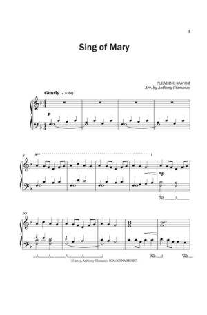 SING OF MARY – piano solo