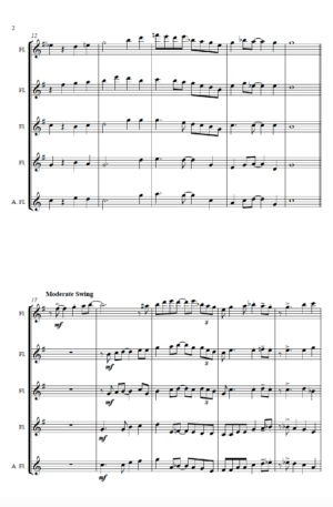Londonderry Air – Jazz Arrangement for Flute Quartet