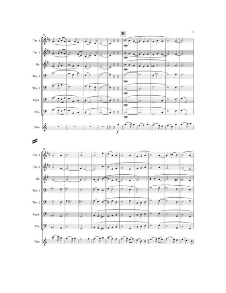 WE GATHER TOGETHER brass sextet violin page2