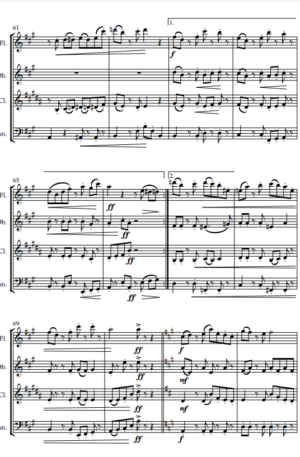 “Tango” For Wind Quartet