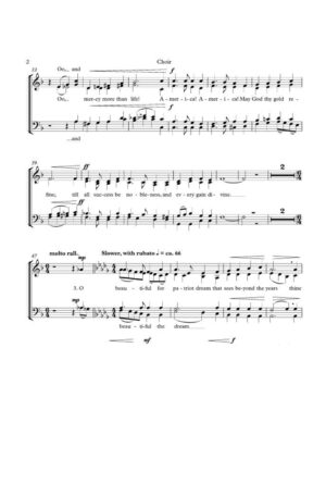 AMERICA, THE BEAUTIFUL – SATB, alto solo, brass quartet, piano (full score)