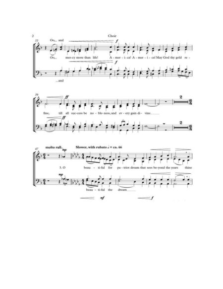 AMERICA THE BEAUTIFUL choir solo brass piano page4