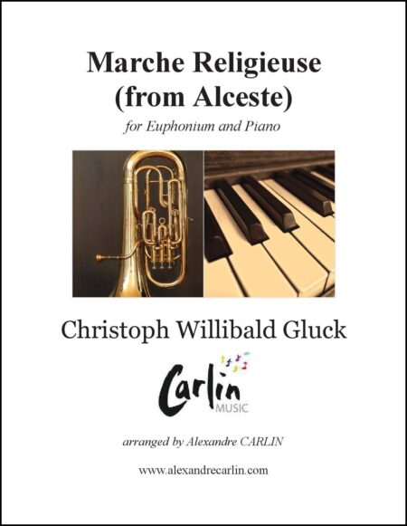 Marche religieuse dAlceste euphonium piano Webcover with border