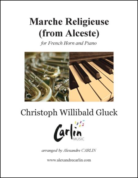 Marche religieuse dAlceste french horn piano Webcover with border