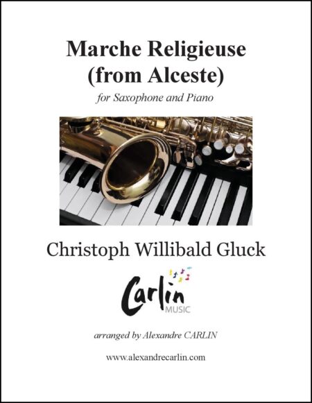 Marche religieuse dAlceste saxophone piano Webcover with border
