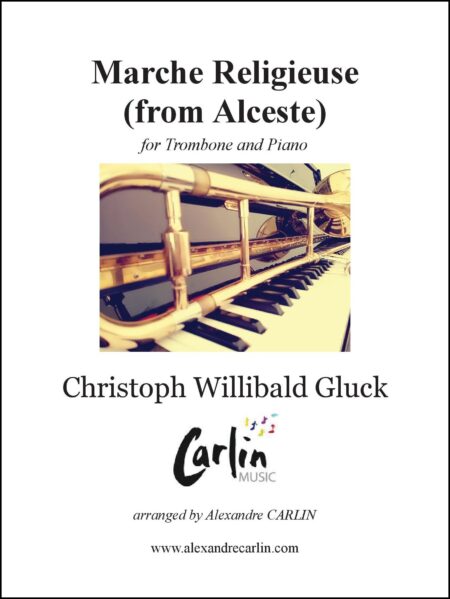Marche religieuse dAlceste trombone piano Webcover with border