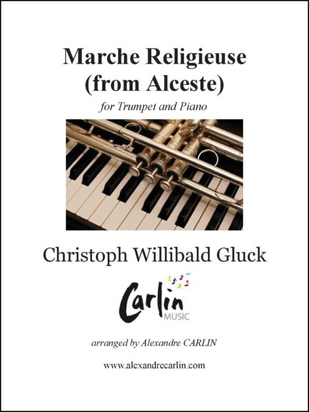 Marche religieuse dAlceste trumpet piano Webcover with border