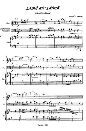 Làmh air Làimh (Hand in Hand) – Flute, Cello and Harp Trio