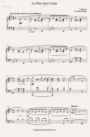 “La Plus Que Lente” C. Debussy- Piano solo- Simplified version