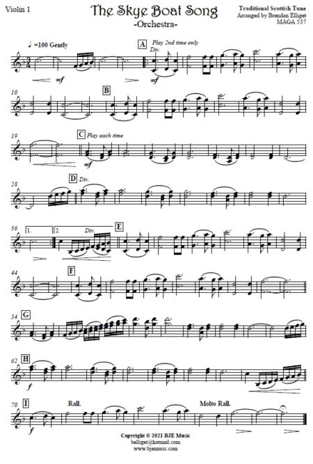 530 The Skye Boat Song ORCHESTRA Sample page 007