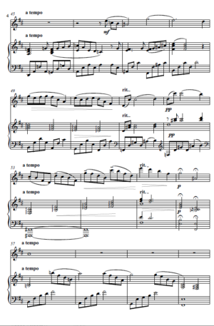 Ballade in B minor. Flute and Piano