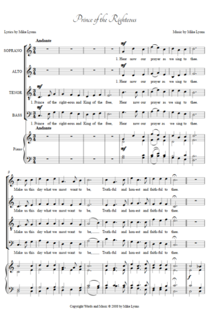 SATB Choir – Prince of the Righteous