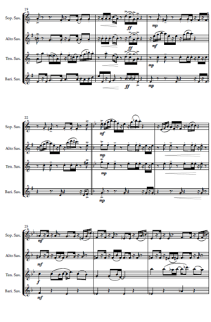 “RITMICO” Original Concert Piece for Saxophone Quartet