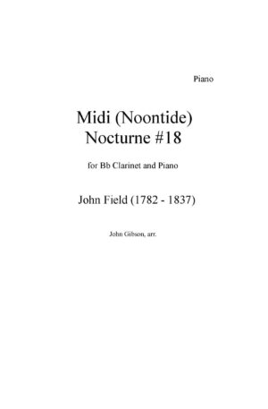 Midi (Noontide) by John Field for clarinet and piano
