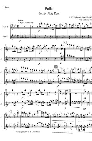 Polka for Flute Duet by Kalliwoda