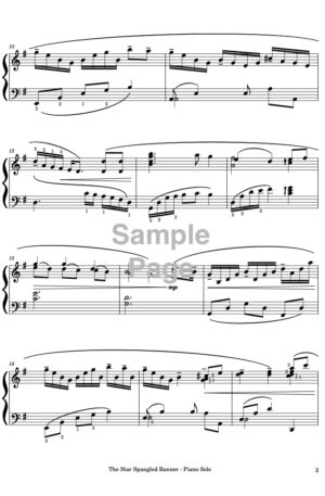 The Star Spangled Banner – Piano Solo