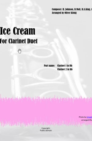Ice Cream (I Scream You Scream) for Clarinet Duet