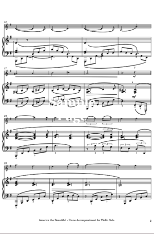America the Beautiful – Violin Solo with Piano Accompaniment