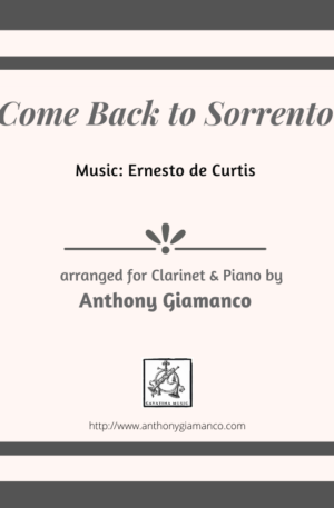 COME BACK TO SORRENTO – clarinet and piano