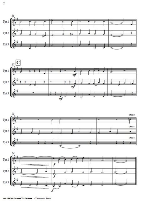 541 As I Was Going to Derby Trumpet Trio SAMPLE Page 002