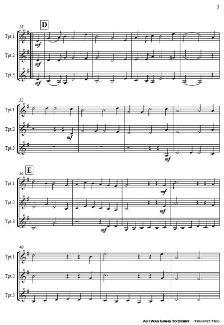 541 As I Was Going to Derby Trumpet Trio SAMPLE Page 003