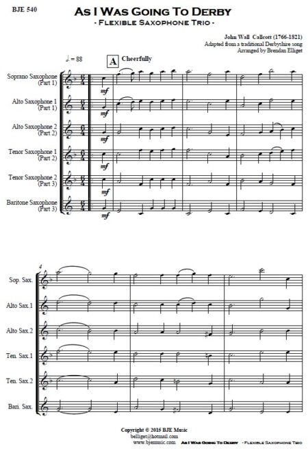 540 As I Was Going To Derby Flexible Sax Trio SAMPLE page 001