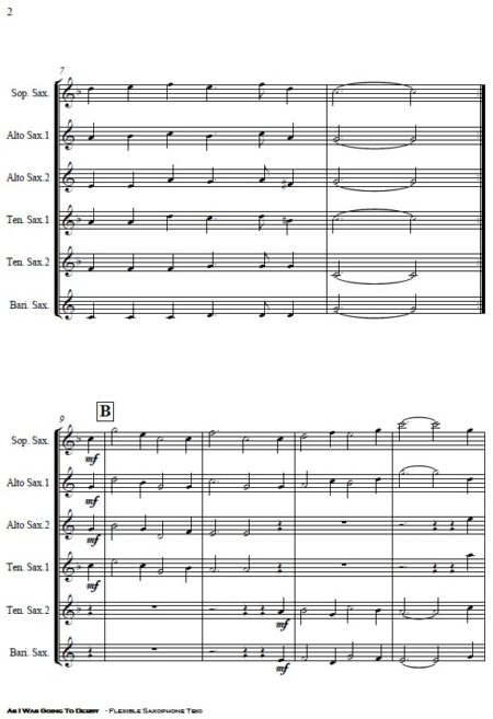 540 As I Was Going To Derby Flexible Sax Trio SAMPLE page 002