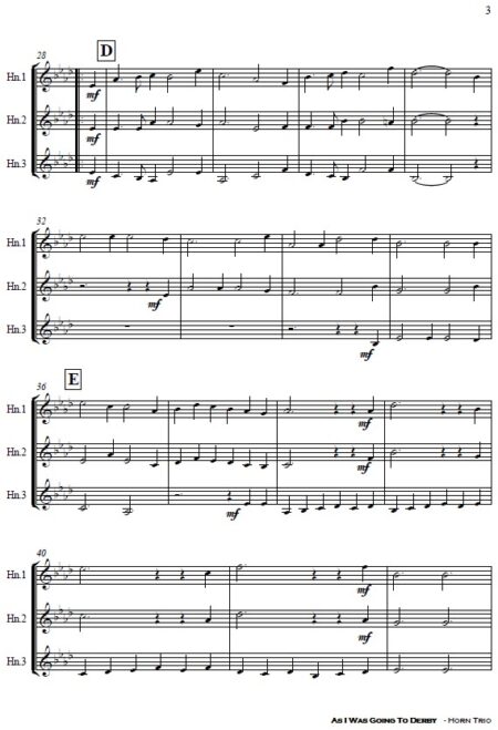 537 As I Was Going To Derby Horn Trio SAMPLE page 003
