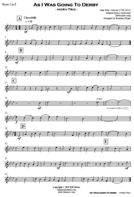 537 As I Was Going To Derby Horn Trio SAMPLE page 004