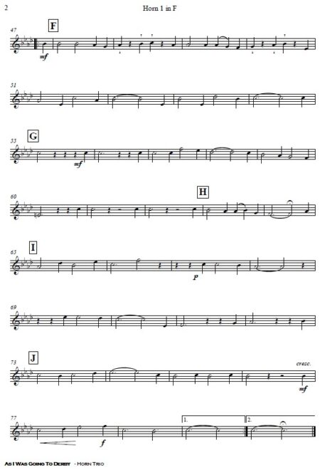 537 As I Was Going To Derby Horn Trio SAMPLE page 005