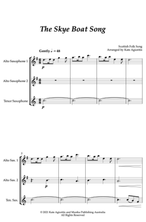 The Skye Boat Song – Saxophone Trio (AAT)