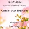 "Valse Op.15" Rimsky- Korsakov- for Clarinet Duet and Piano