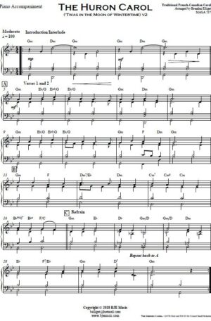 The Huron Carol – SATB Choir and Piano