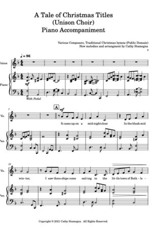 A Tale of Christmas Titles (Unison Choir, Piano Accompaniment)