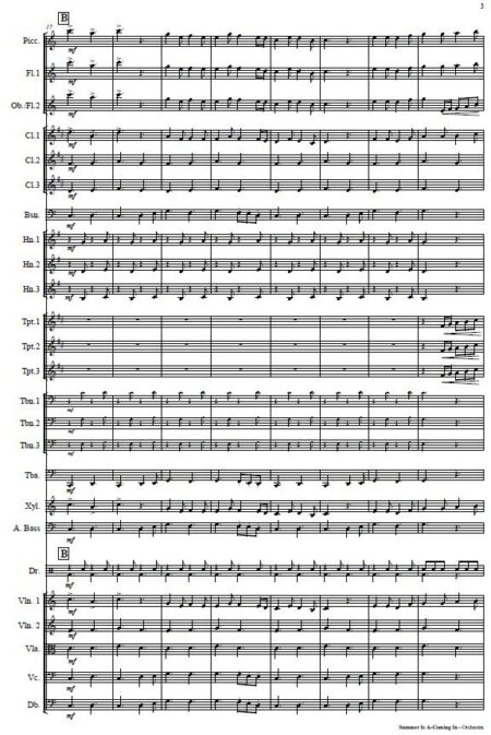 308 Summer Is A coming In Orchestra Sample Page 003