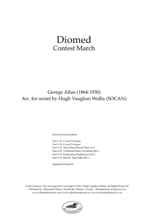 Diomed – Contest March by George Allan – arranged for brass sextet